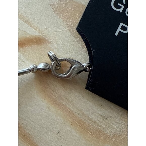 Genuine Pearl Necklace With Lobster Clasp & Metallic Accents - Picture 3 of 4